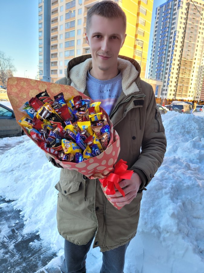Съедобный букет из шоколадок «Конфетка» — доставка цветов Ивантеевке